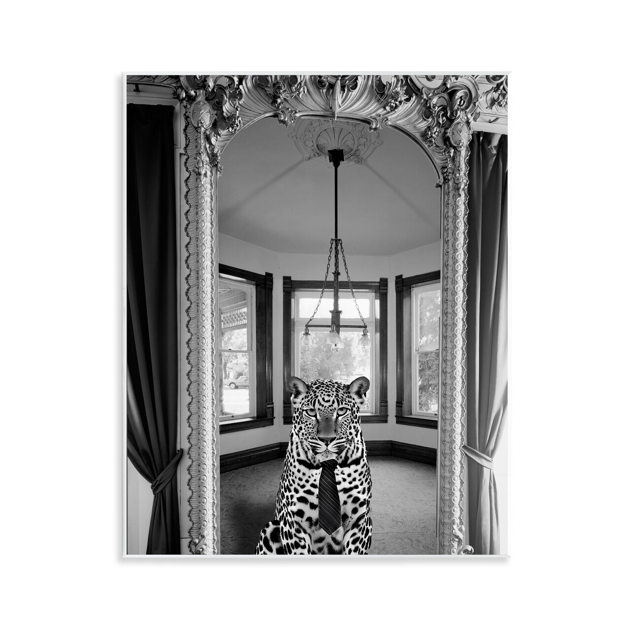 Stupell Industries Trendy Cheetah & Ornate Mirror Wall Plaque By Annabelle Hall